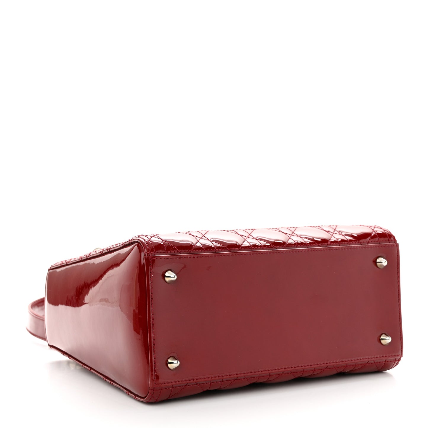 Patent Cannage Medium Lady Dior Burgundy Red