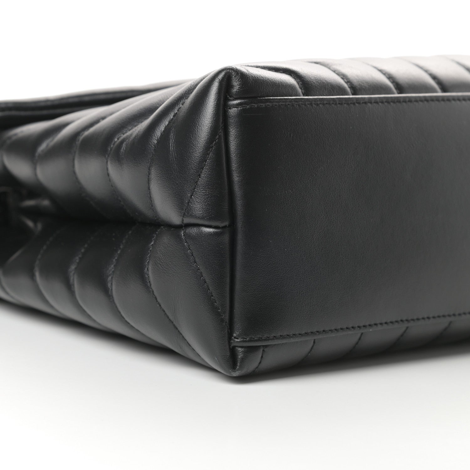 Saint Laurent Calfskin Y Quilted Monogram Medium Loulou Chain Satchel Black 9 of 10
