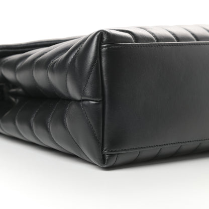 Saint Laurent Calfskin Y Quilted Monogram Medium Loulou Chain Satchel Black 9 of 10