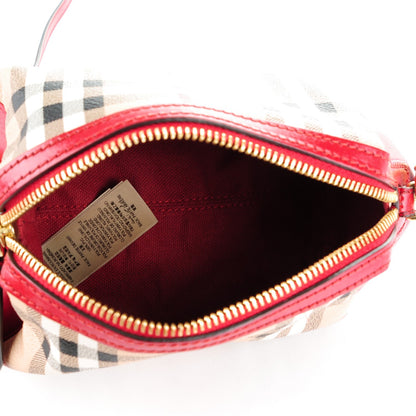 Burberry Haymarket Check Mini Blaze Crossbody Bag Red 4 of 8
