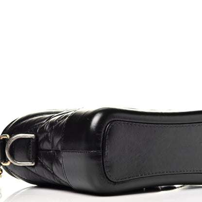 Chanel Aged Calfskin Chevron Quilted Small Gabrielle Hobo Black 8 of 9