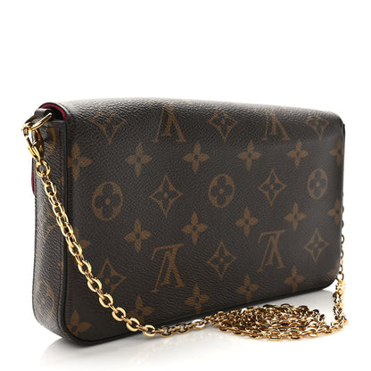 Louis Vuitton Monogram Pochette Felicie Chain Wallet Fuchsia 4 of 9