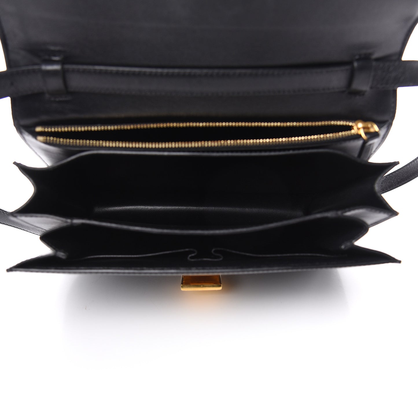 Box Calfskin Medium Classic Box Flap Bag Black
