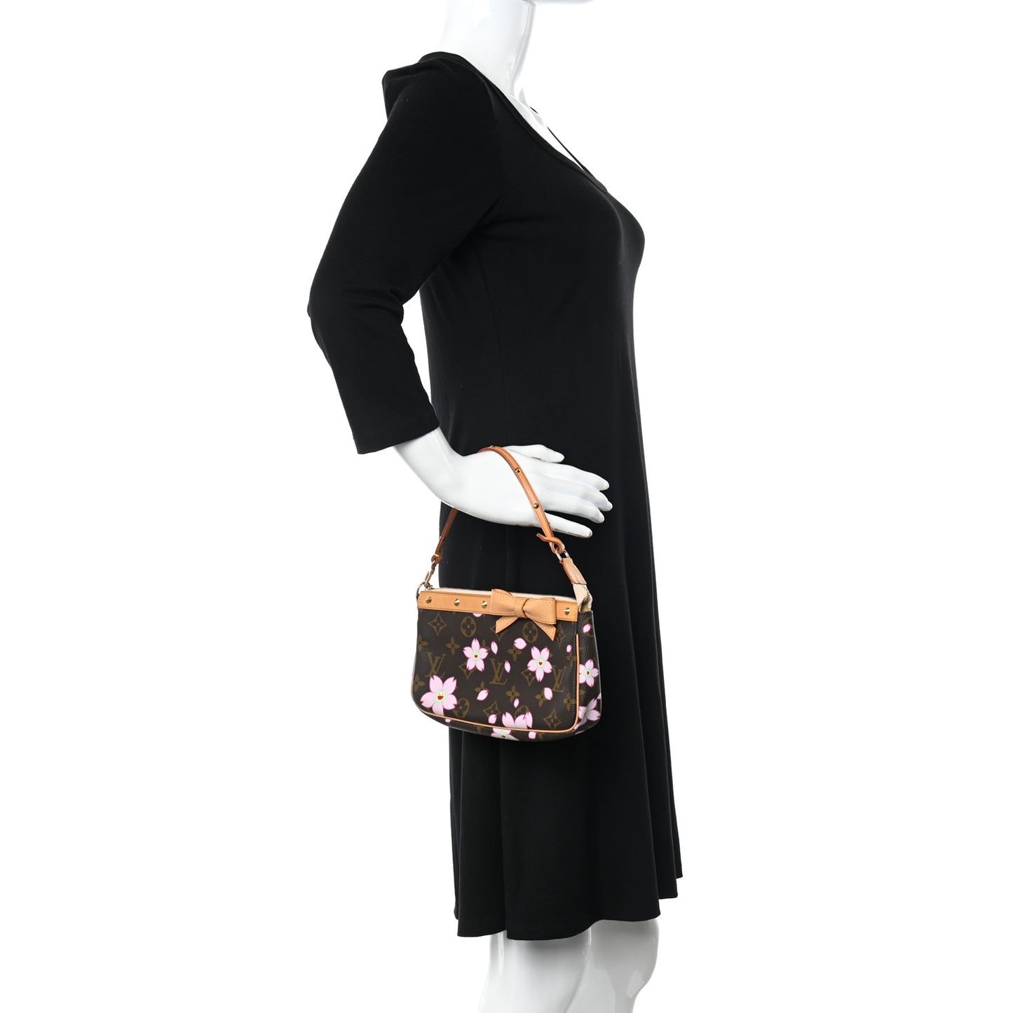 Monogram Cherry Blossom Pochette Accessories Brown