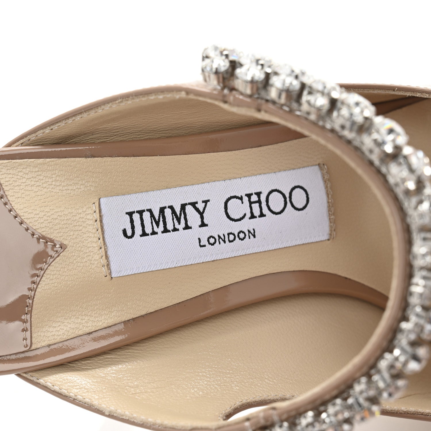 Jimmy Choo Patent Crystal Bing 100 Pumps 36.5 Ballet Pink 8 of 8