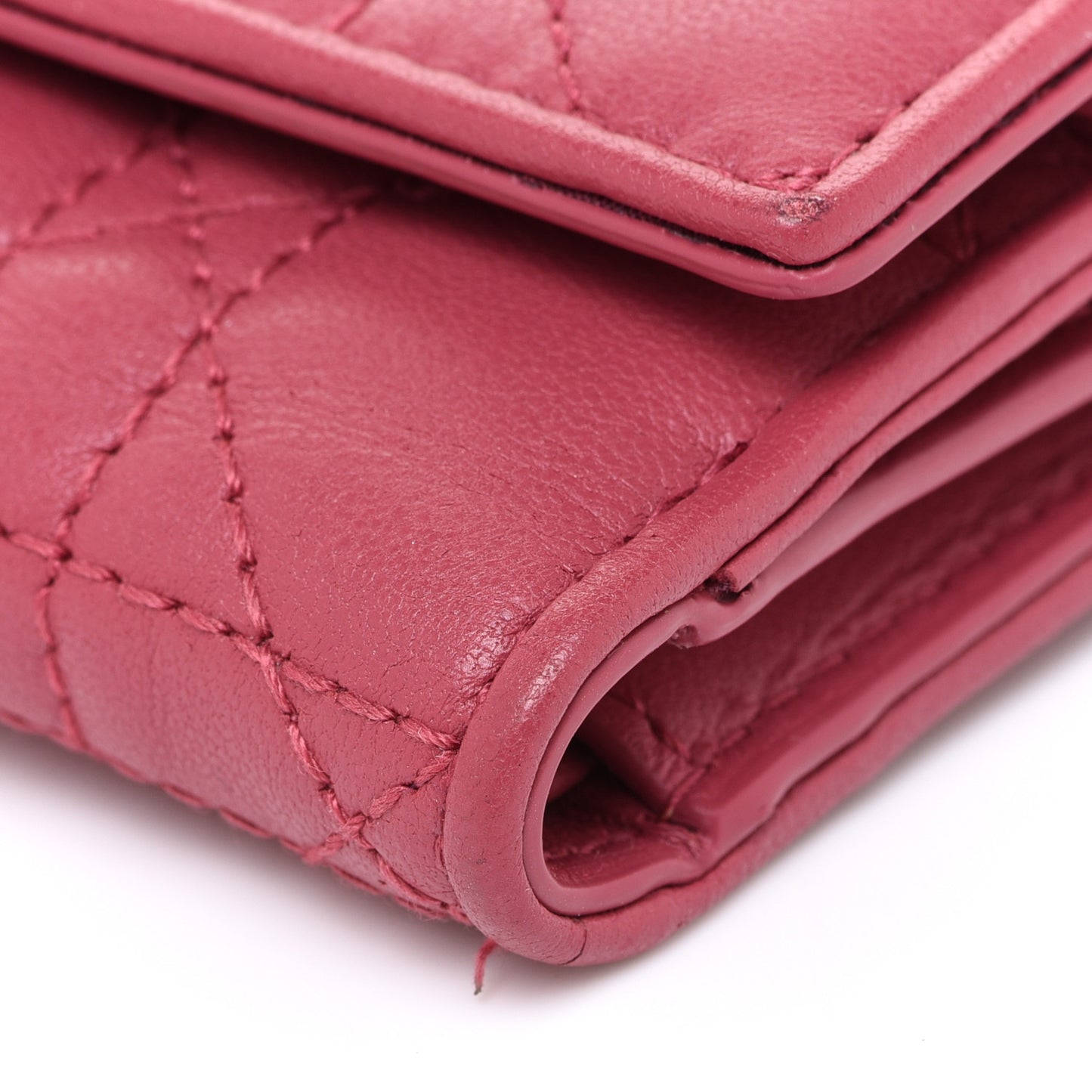 Lambskin Cannage Lady Dior Lotus Wallet