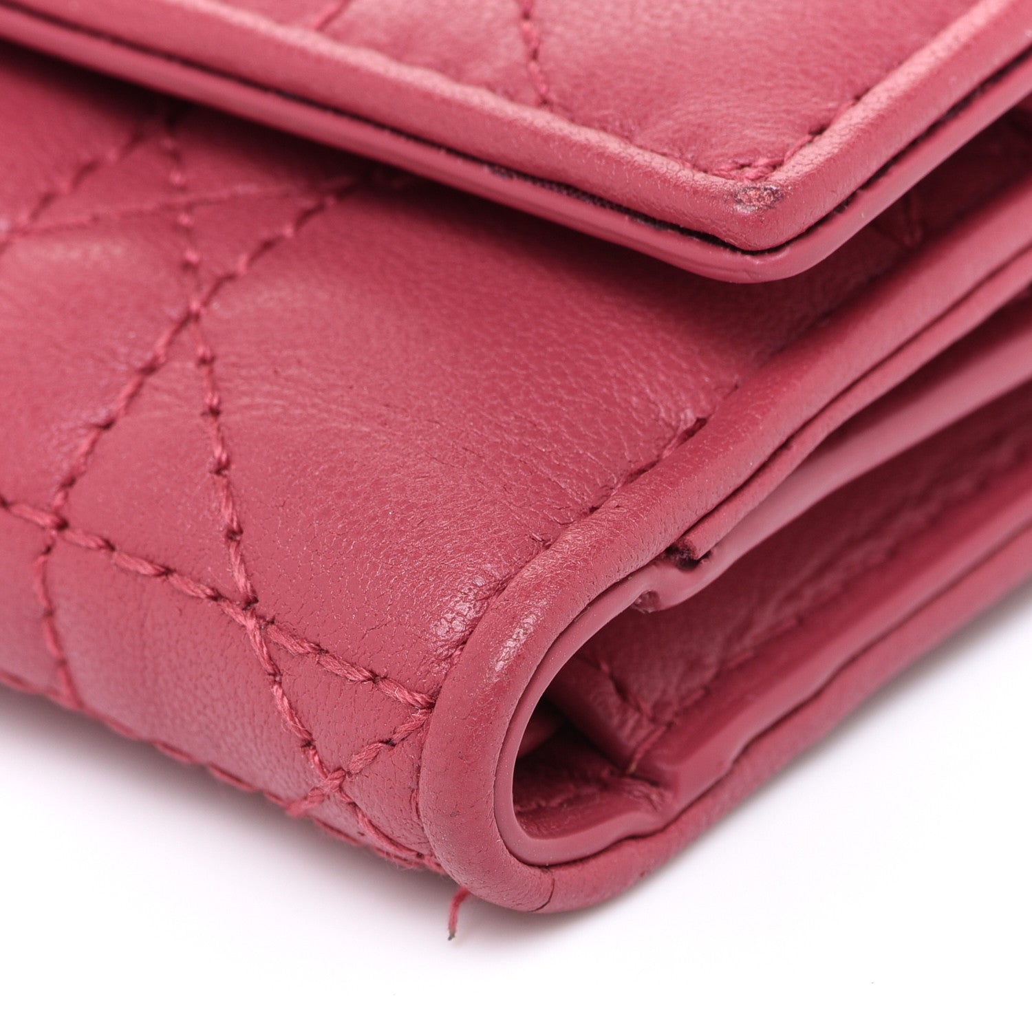 Christian Dior Lambskin Cannage Lady Dior Lotus Wallet 10 of 14