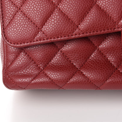 Chanel Caviar Quilted Medium Double Flap Red 15 of 19
