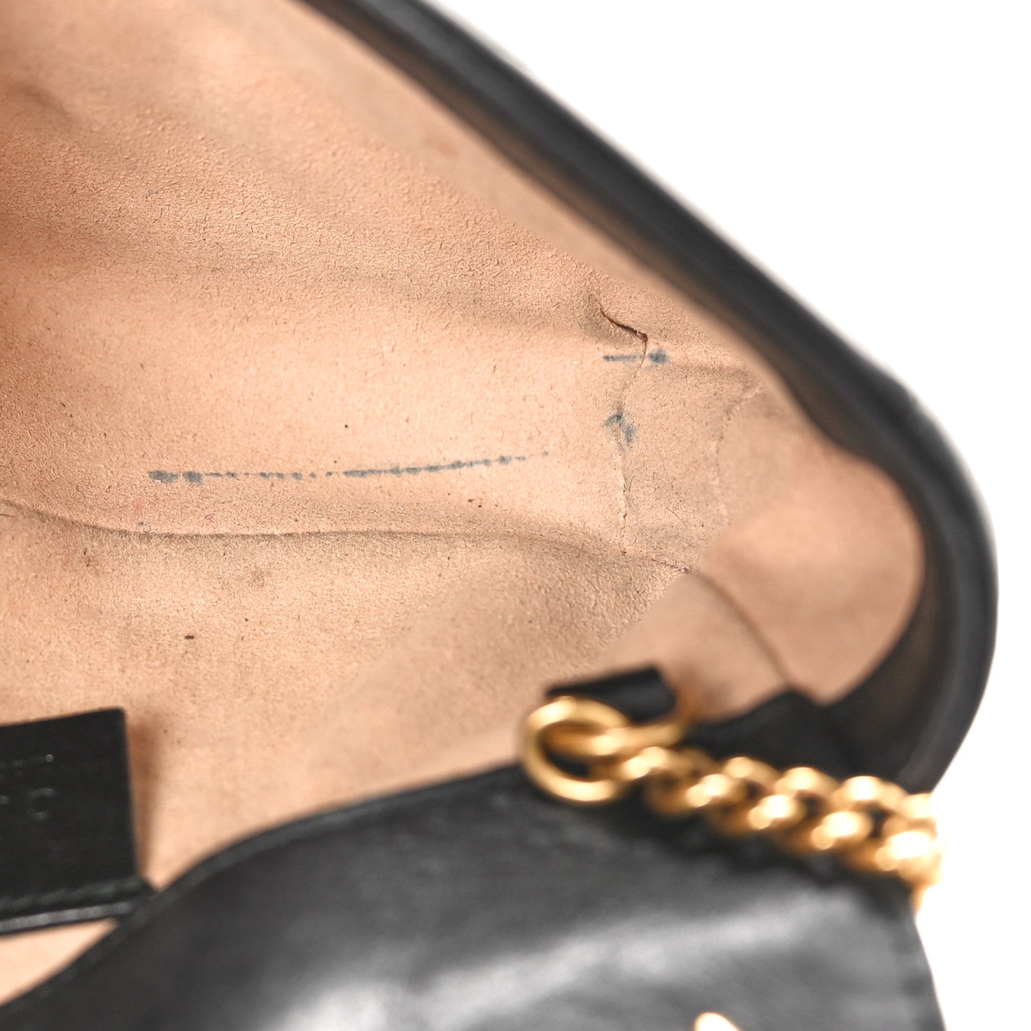 Gucci Calfskin Matelasse Super Mini GG Marmont Shoulder Bag Black 12 of 12