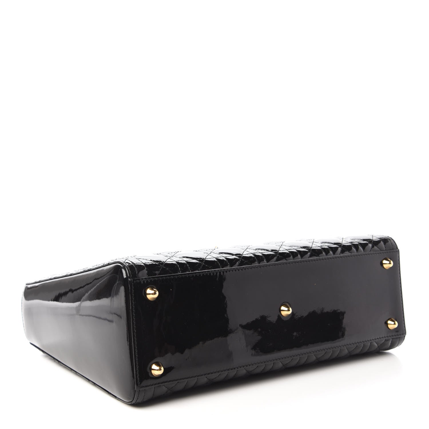 Christian Dior Patent Cannage Large Lady Dior Black 4 of 10