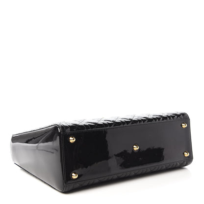 Christian Dior Patent Cannage Large Lady Dior Black 4 of 10