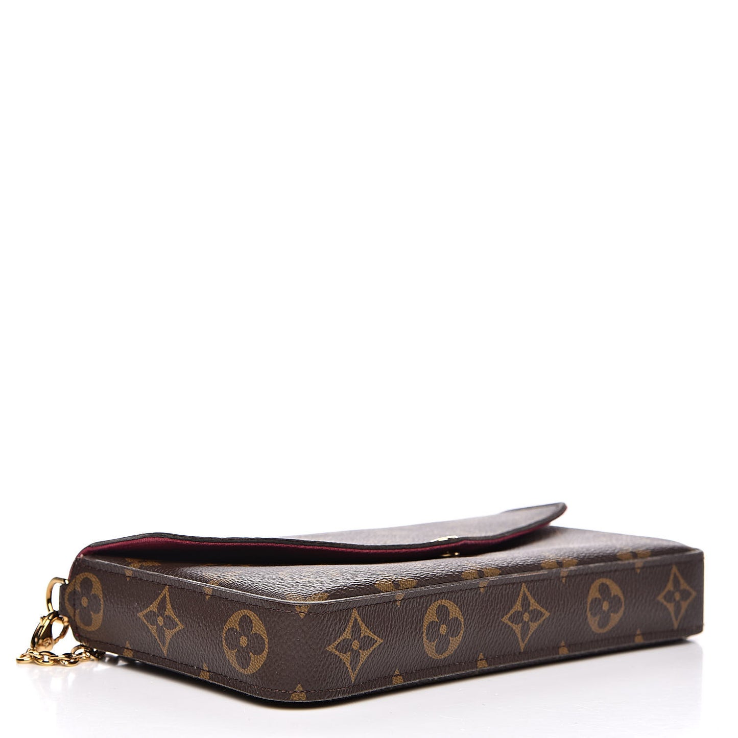 Monogram Pochette Felicie Chain Wallet Fuchsia
