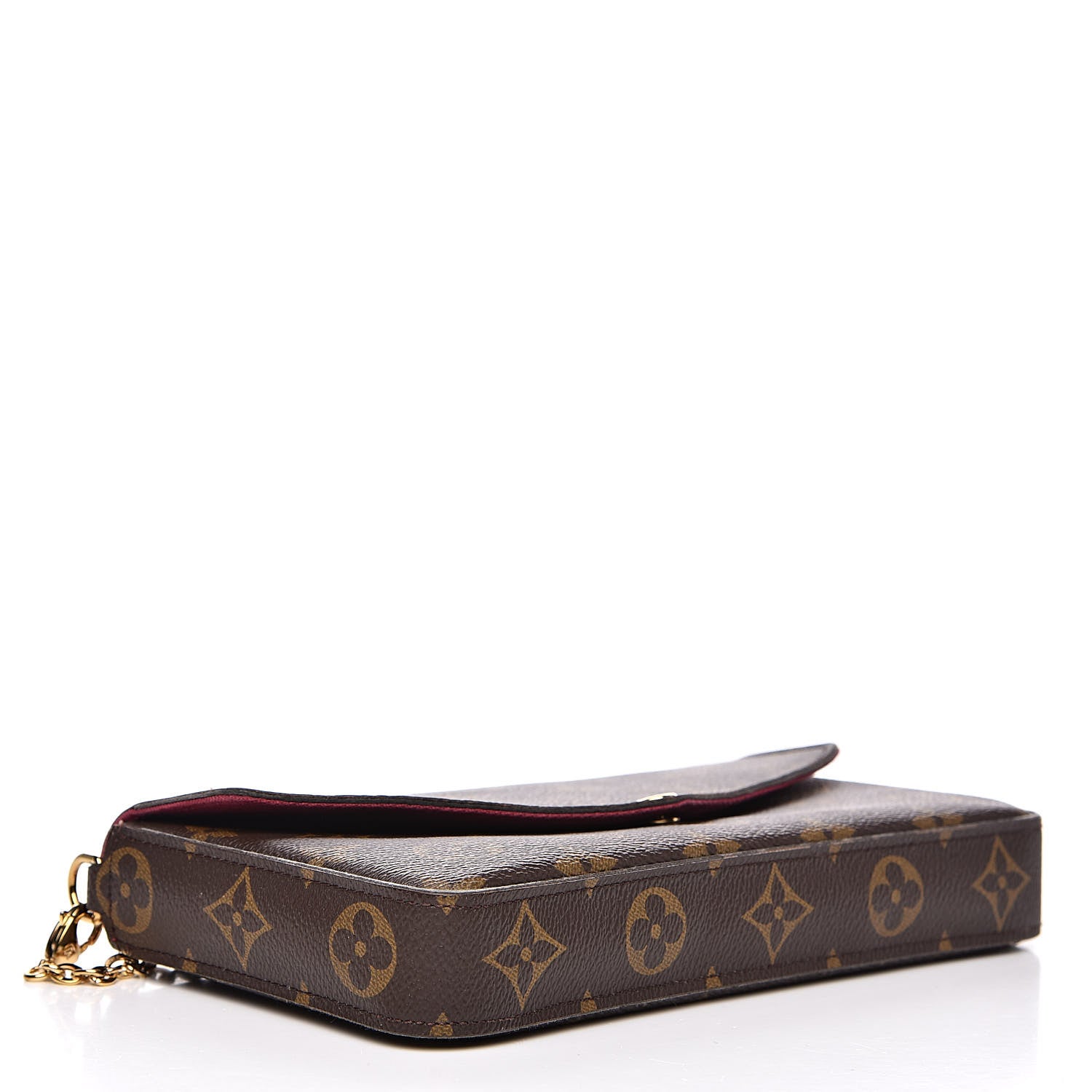 Louis Vuitton Monogram Pochette Felicie Chain Wallet Fuchsia 4 of 13