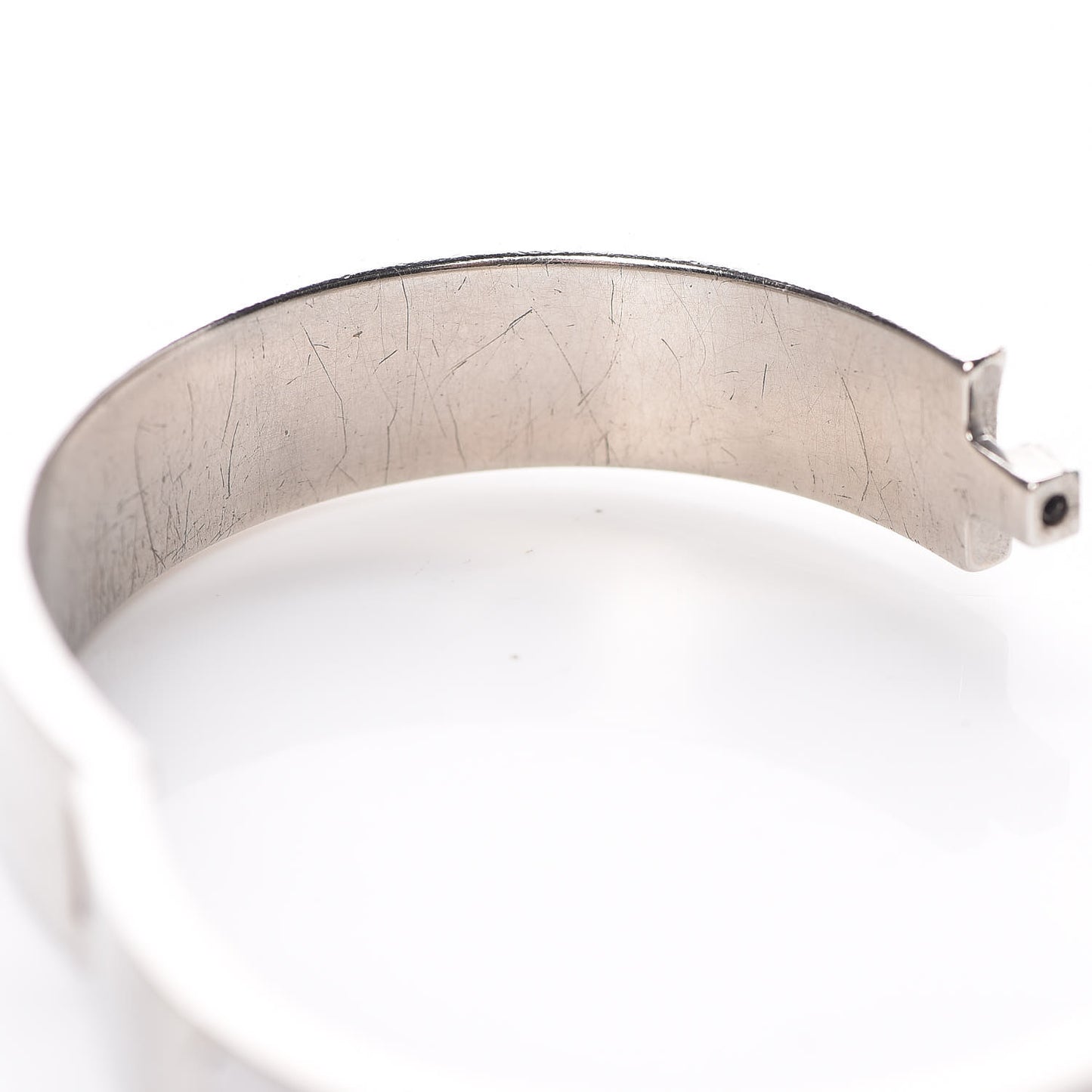 Enamel Narrow Clic Clac H Bracelet PM White