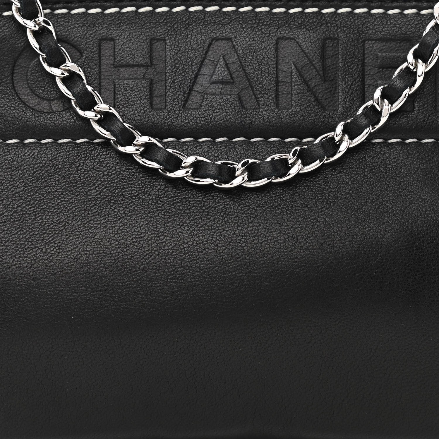 Chanel Lambskin Lax Pochette Black 8 of 10