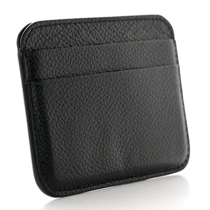 Balenciaga Grained Calfskin Logo Cash Rounded Card Holder Black White 3 of 9