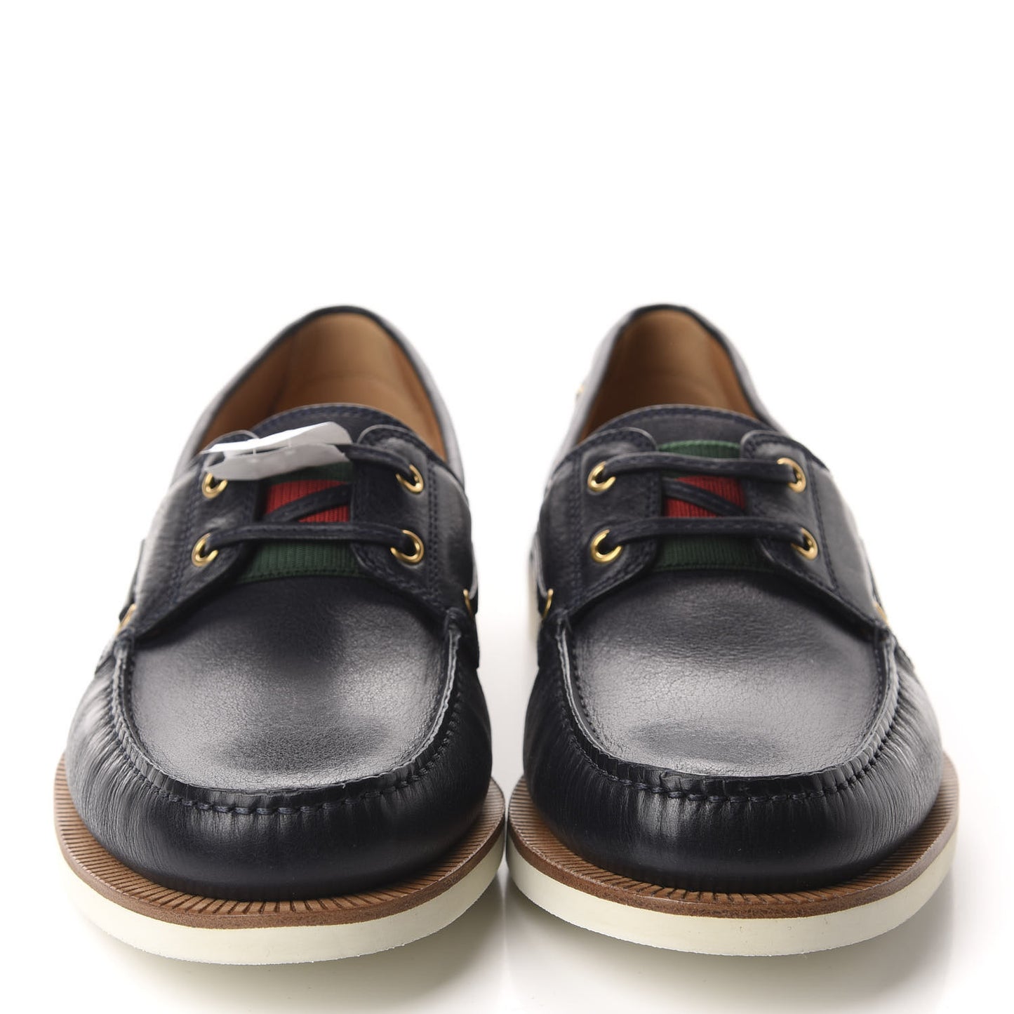 Calfskin Mens Delta Boat Loafers 8 Black