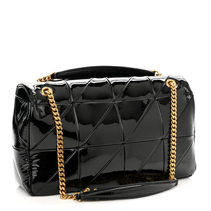 Saint Laurent Patent Patchwork Monogram Medium Jamie Black 3 of 12