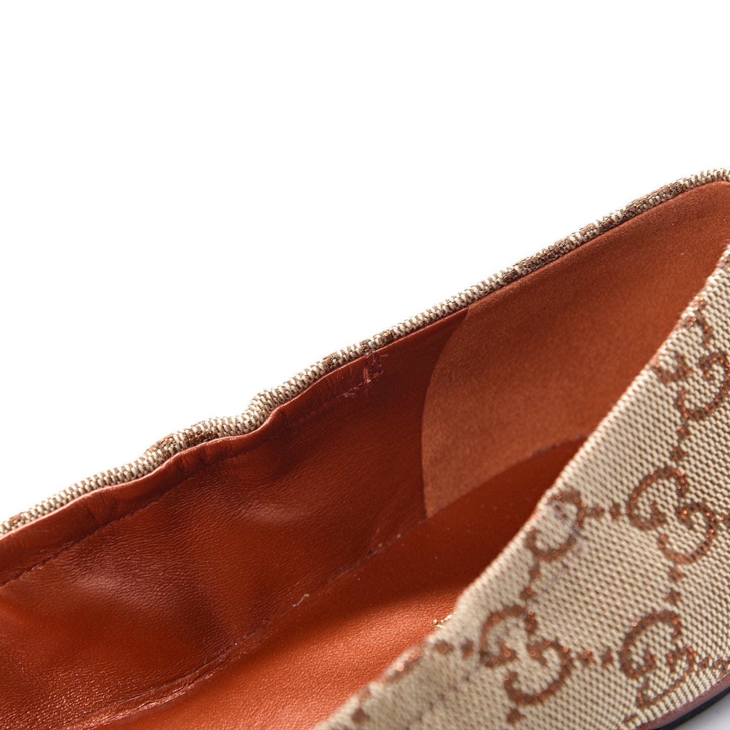 GG Monogram Miro Soft Calfskin Bamboo Ballet Flats 37 Beige Oxydus