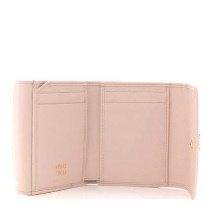 Miu Miu Vitello Daino Card Holder Wallet Gemma 5 of 8