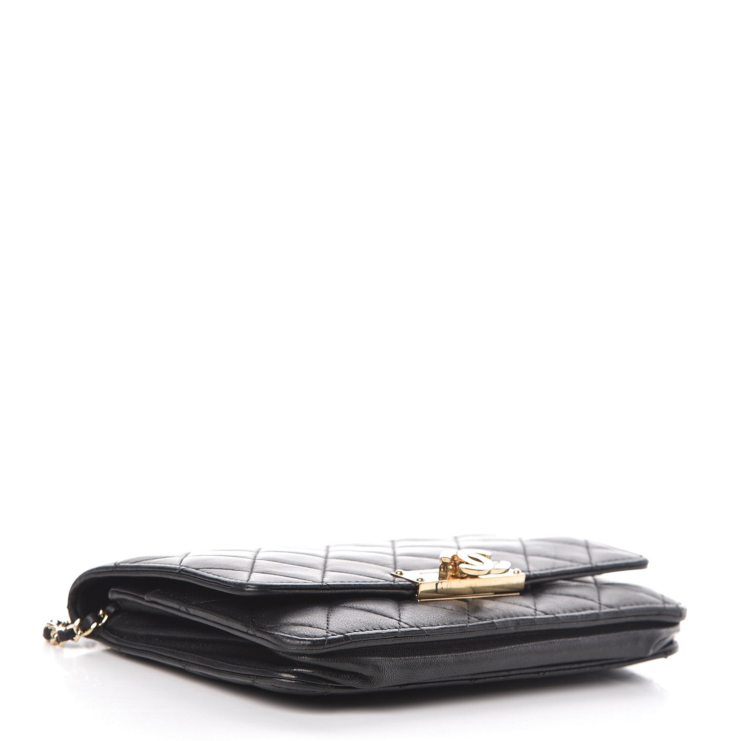 Chanel Lambskin Quilted Golden Class Wallet on Chain WOC Black 6 of 39