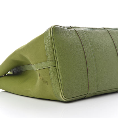 Hermes Toile Buffle Gala Garden Party 36 MM Tote Vert Anis 10 of 16