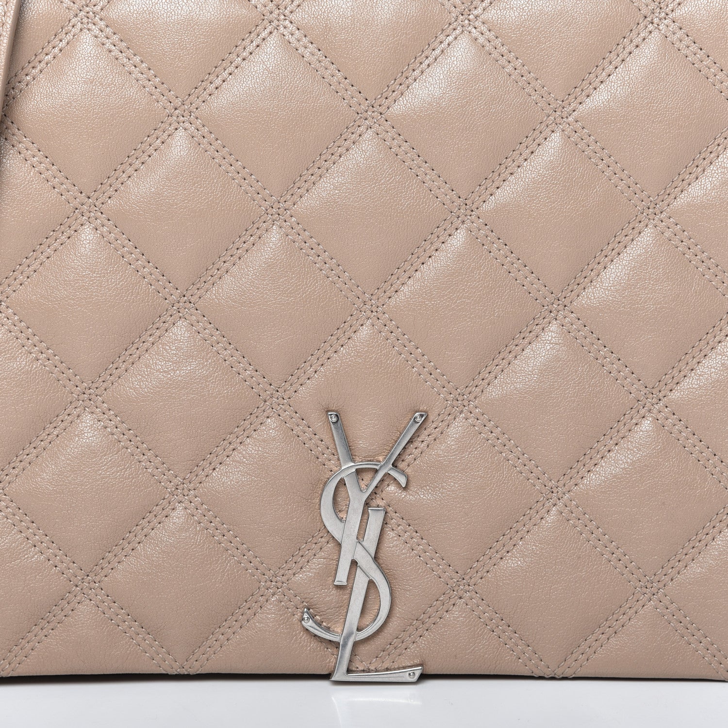 Saint Laurent Lambskin Quilted Small Becky Chain Bag Gold Sand 10 of 10