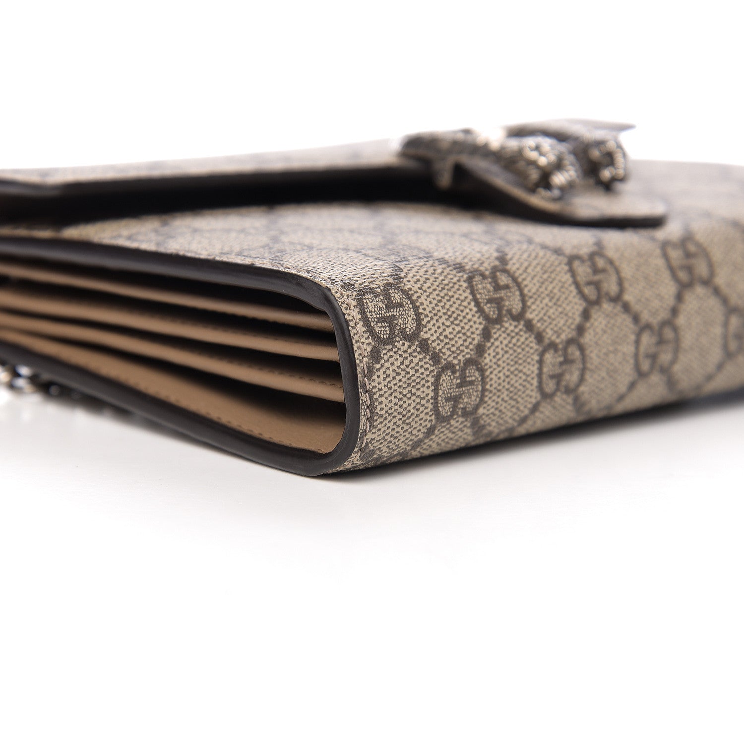 Gucci GG Supreme Monogram Mini Dionysus Chain Wallet Beige Taupe 6 of 8