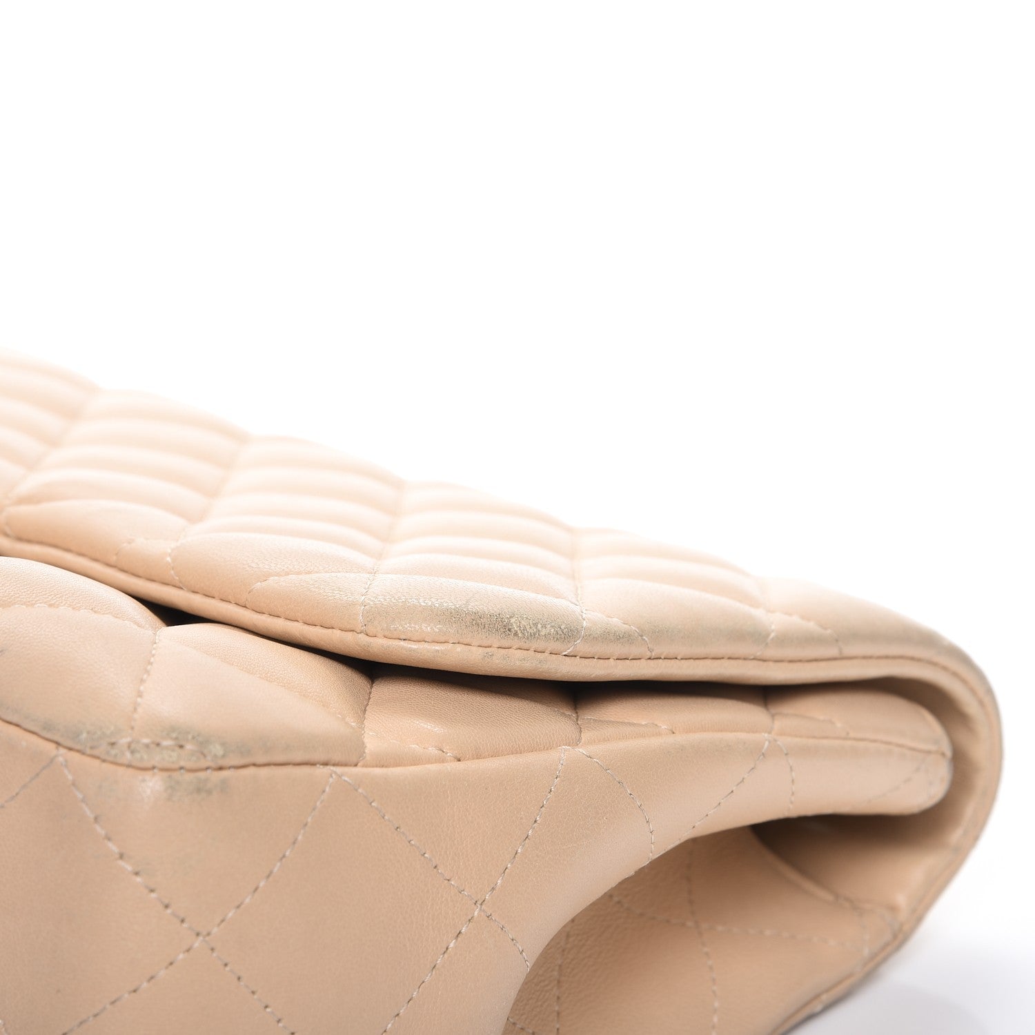 Chanel Lambskin Quilted Jumbo Single Flap Beige 11 of 19