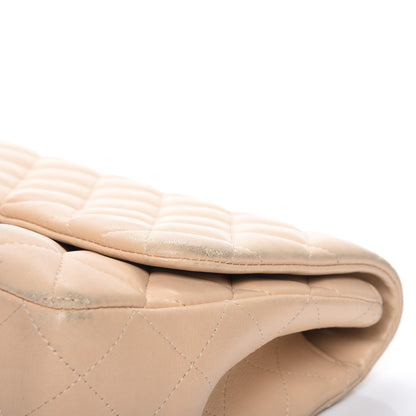 Chanel Lambskin Quilted Jumbo Single Flap Beige 11 of 19