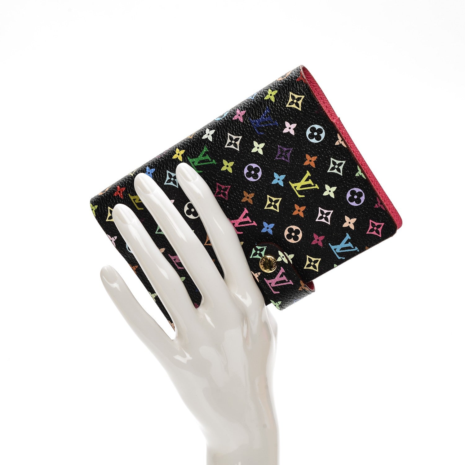 Louis Vuitton Monogram Multicolor Small Ring Agenda Cover Black Grenade 2 of 6