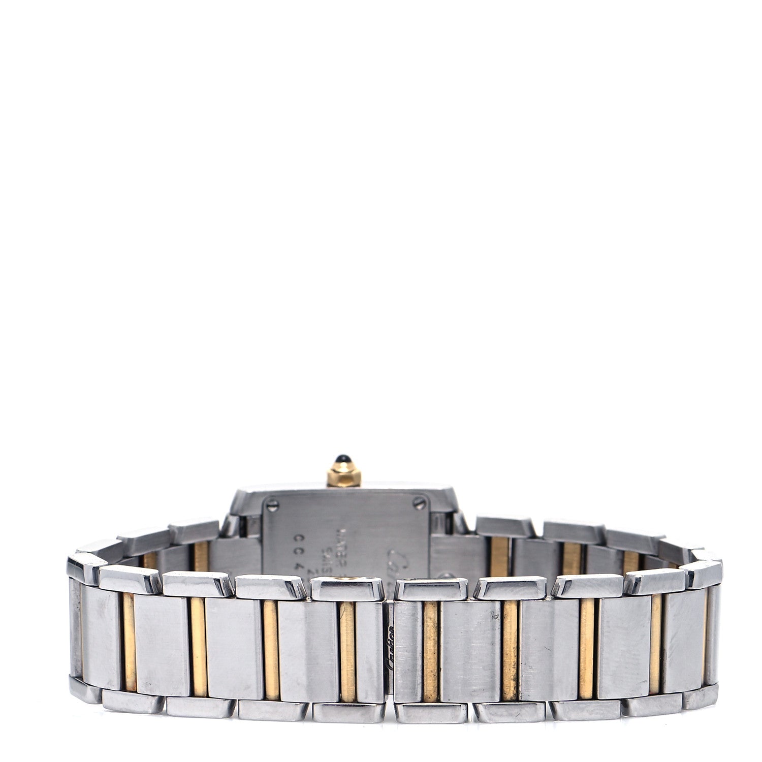 Cartier Stainless Steel 18K Yellow Gold 20mm Tank Francaise Quartz Watch 3 of 7