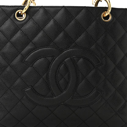 Chanel Caviar Quilted Grand Shopping Tote GST Black 9 of 15