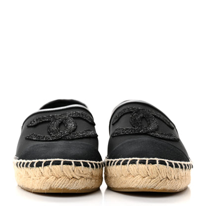 Chanel Mesh Grosgrain CC Espadrilles 37 Black 2 of 13
