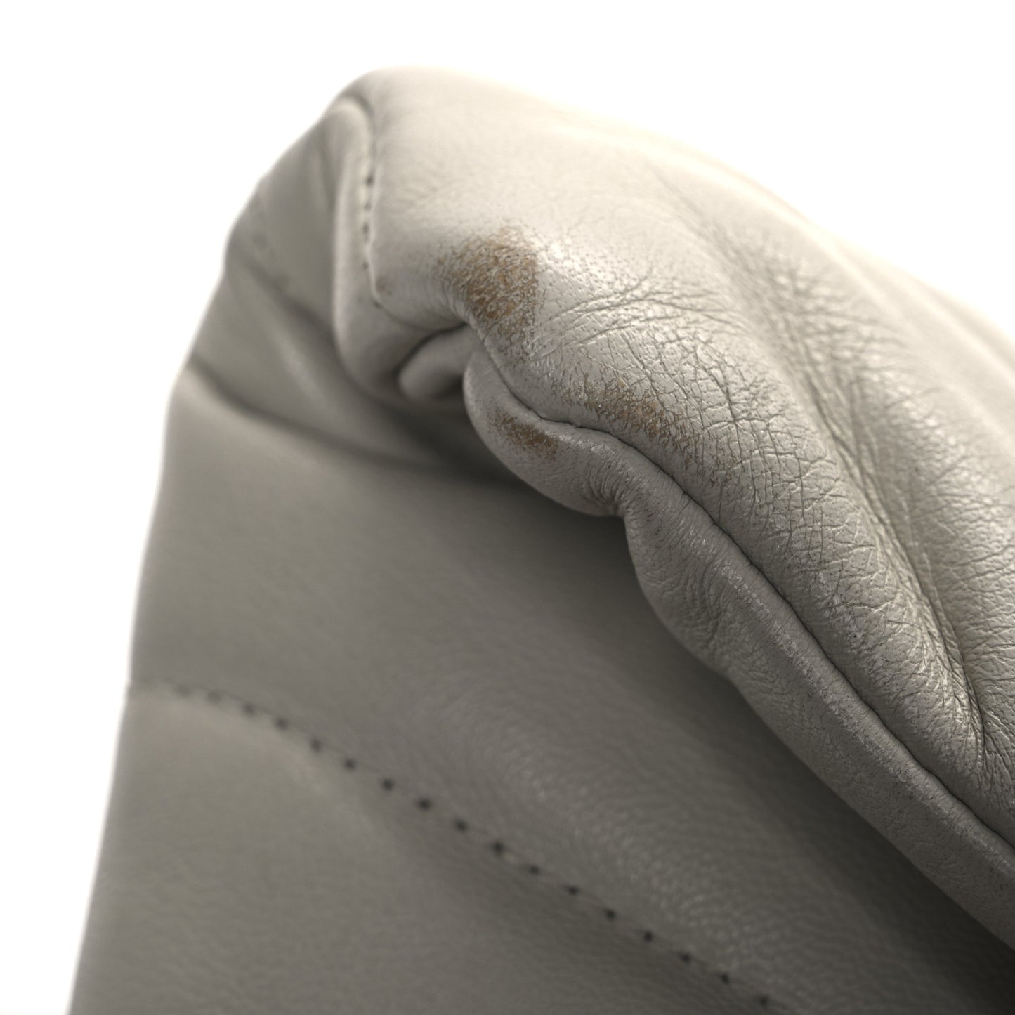 Lambskin Quilted Toy Loulou Puffer Monogram Chain Satchel Crema Soft