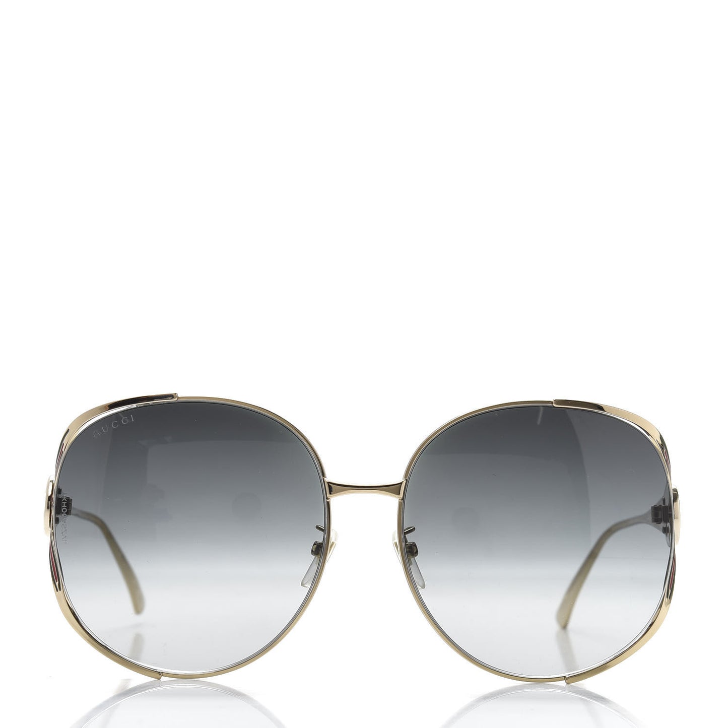 Metal Oversized Round Frame GG0225S Sunglasses Gold