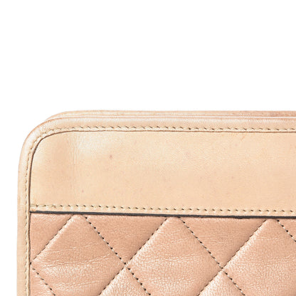 Chanel Lambskin Quilted Clutch Beige 10 of 16