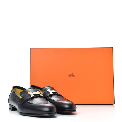Hermes Goatskin Paris Loafers 36 Black 11 of 11
