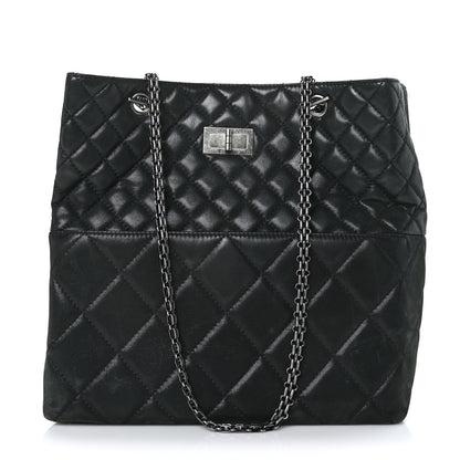 Chanel Iridescent Calfskin Quilted Reissue 2.55 Tote Black 1 of 9