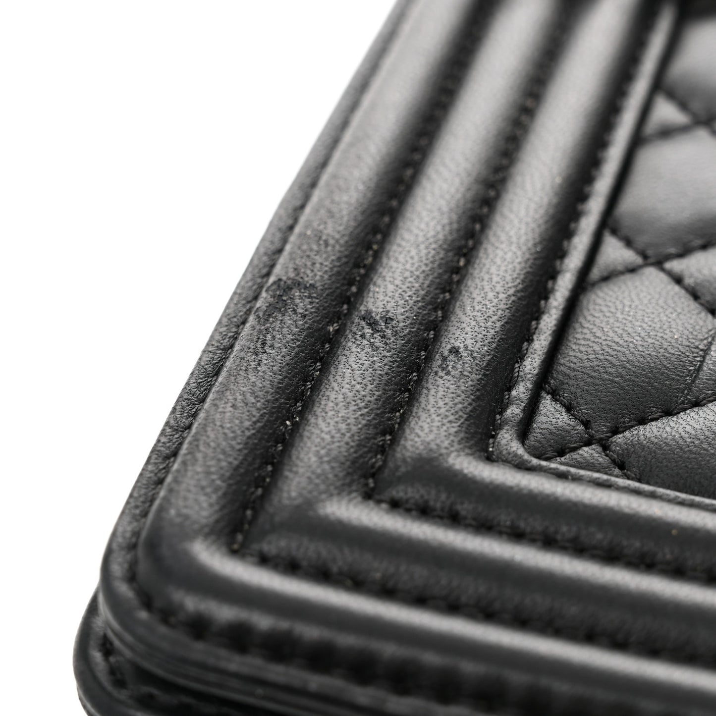 Lambskin Quilted New Medium Boy Flap Black