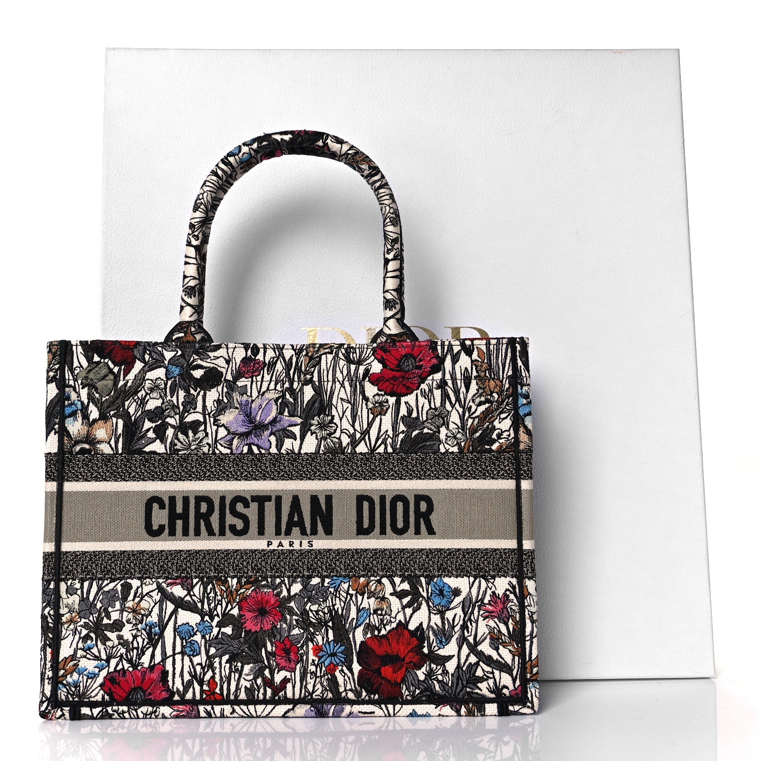 Christian Dior Canvas Embroidered Medium Mille Fleurs Book Tote Multicolor 11 of 11