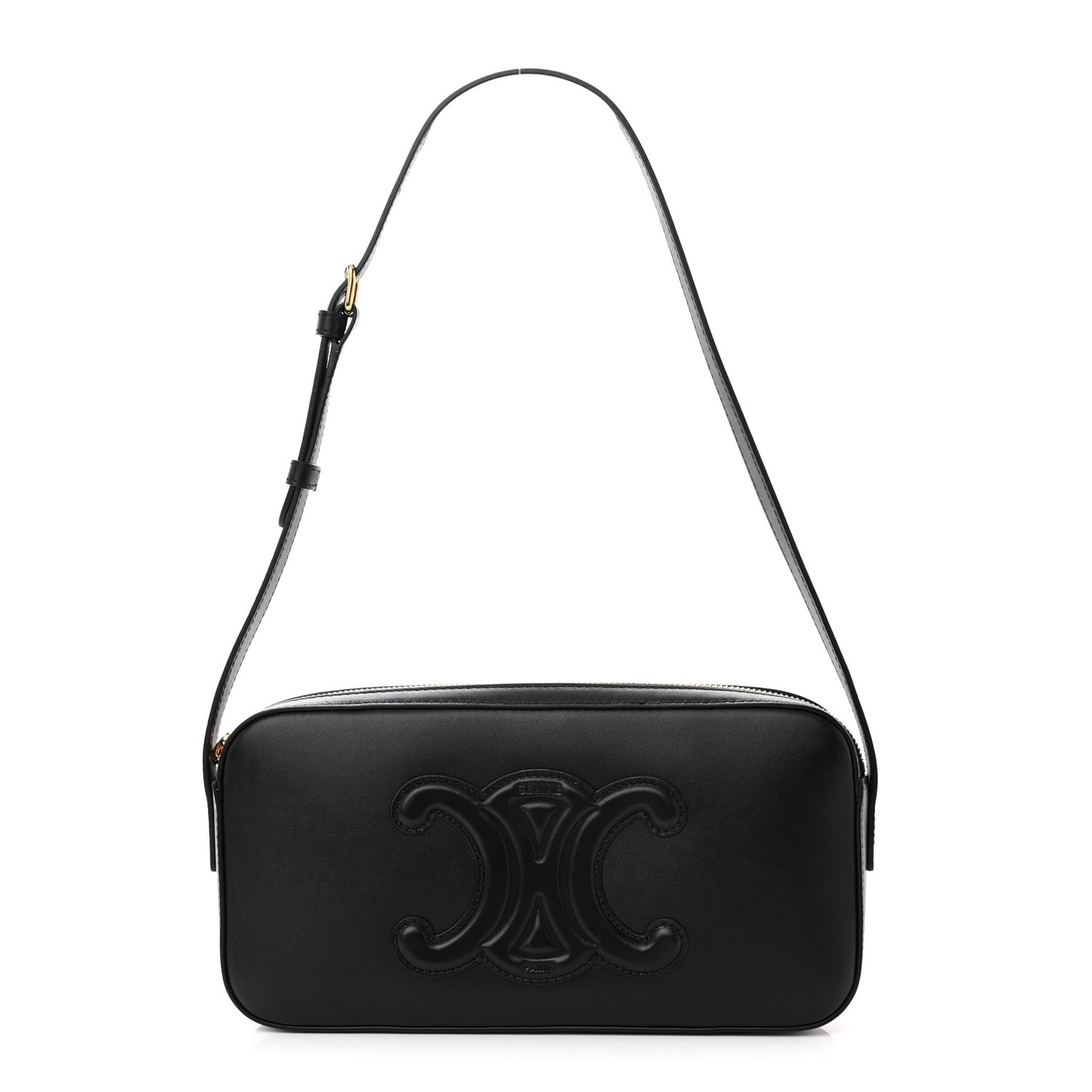 Smooth Calfskin Cuir Triomphe Camera Shoulder Bag Black