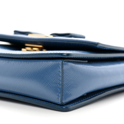Salvatore Ferragamo Hammered Calfskin Mini Vara Bow Crossbody Bag Blue 9 of 11