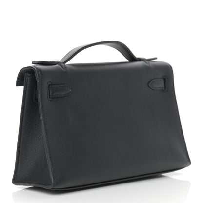 Hermes Swift Kelly Pochette Clutch Black 3 of 10