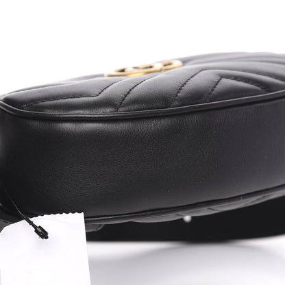 Gucci Calfskin Matelasse GG Marmont Belt Bag 75 30 Black 9 of 10