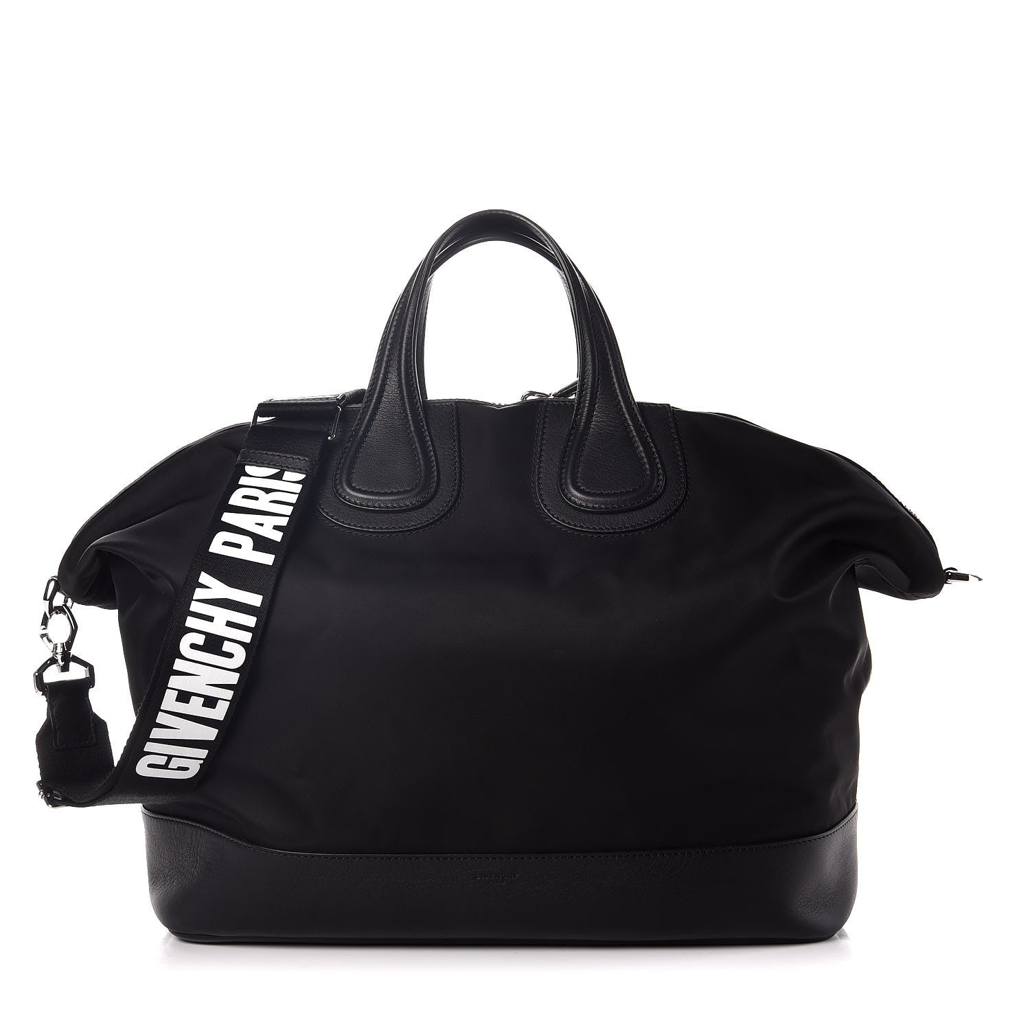Givenchy Nylon Calfskin Nightingale Holdall Logo Strap Black 1 of 7