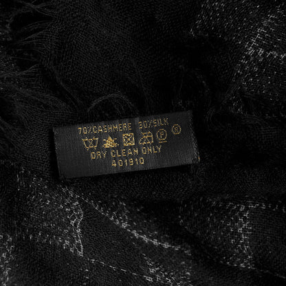 Louis Vuitton Cashmere Silk Etole Damier Stole Noir 6 of 7