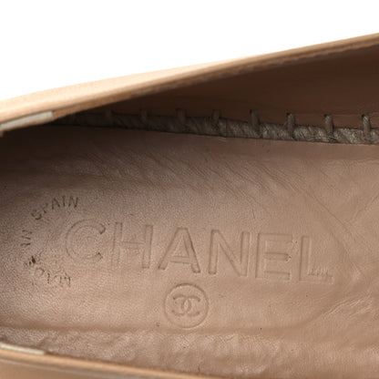 Chanel Lambskin CC Espadrilles 40 Beige Black 9 of 13