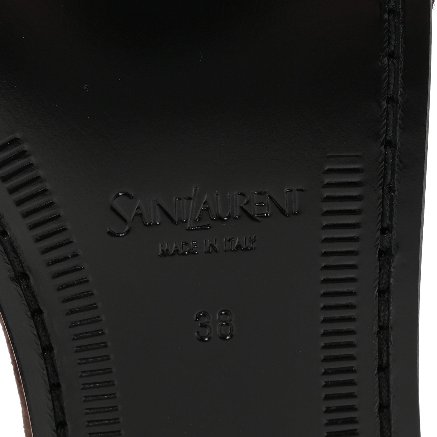 Saint Laurent Suede Le Loafer 15 Penny Slippers 38 Dark Chocolate 7 of 10