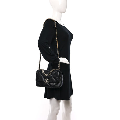 Chanel Lambskin Quilted Medium Chanel 19 Flap Black 3 of 9